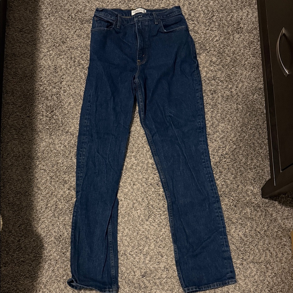 Abercrombie & Fitch Ultra High Rise Jeans - Deep Blue